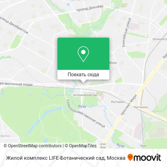 Карта Жилой комплекс LIFE-Ботанический сад