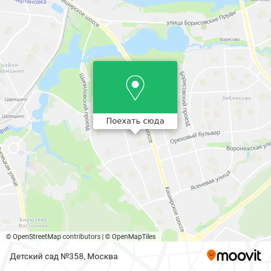 Карта Детский сад №358