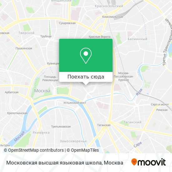 Карта Московская высшая языковая школа