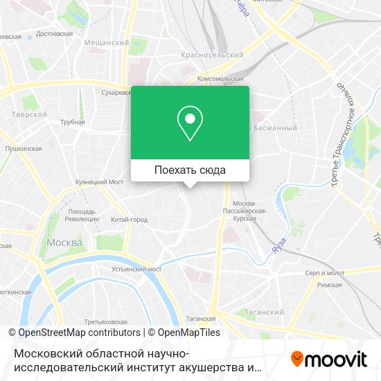Карта Московский областной научно-исследовательский институт акушерства и гинекологии