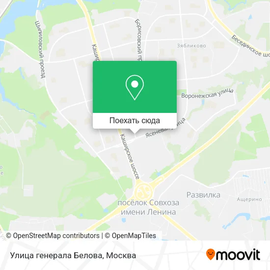 Карта Улица генерала Белова