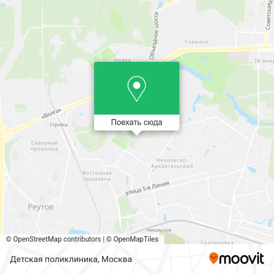 Карта Детская поликлиника