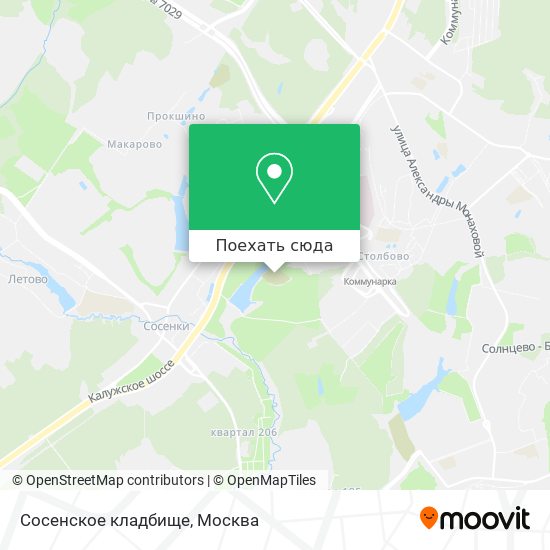 Карта Сосенское кладбище