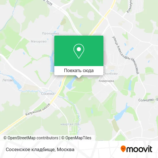 Карта Сосенское кладбище