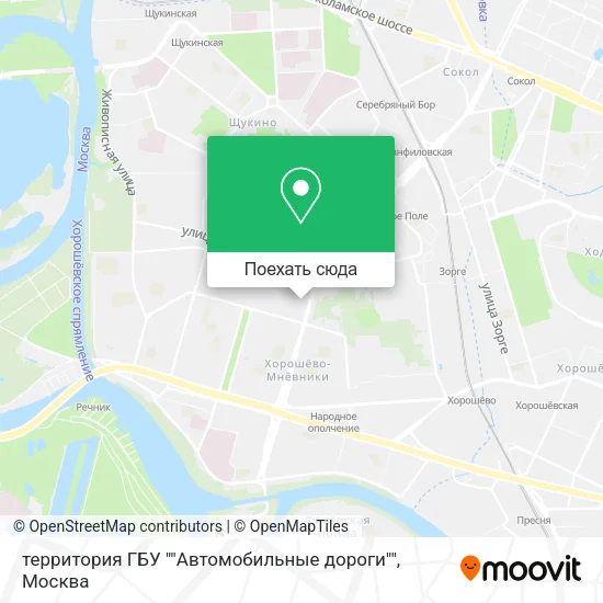 Карта территория ГБУ ""Автомобильные дороги""