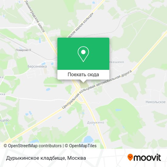 Карта Дурыкинское кладбище
