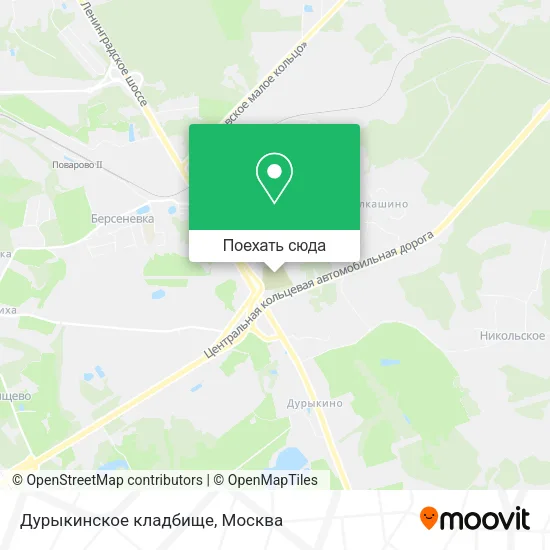 Карта Дурыкинское кладбище