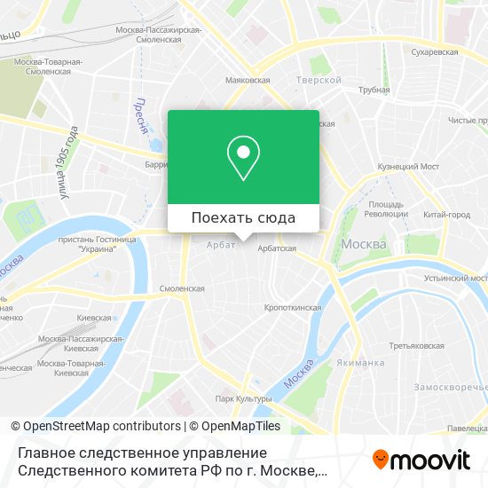 Карта Главное следственное управление Следственного комитета РФ по г. Москве