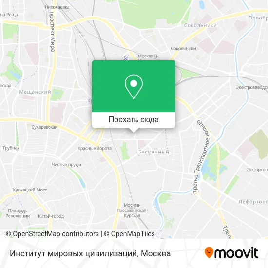 Карта Институт мировых цивилизаций