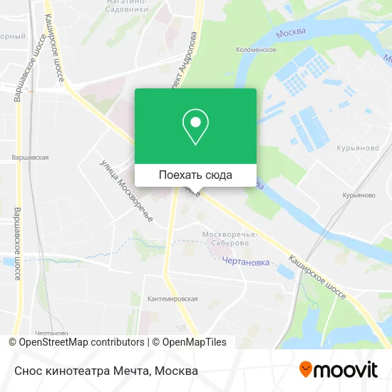 Карта Снос кинотеатра Мечта