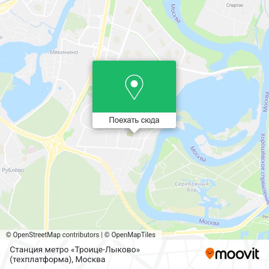 Карта Станция метро «Троице-Лыково» (техплатформа)