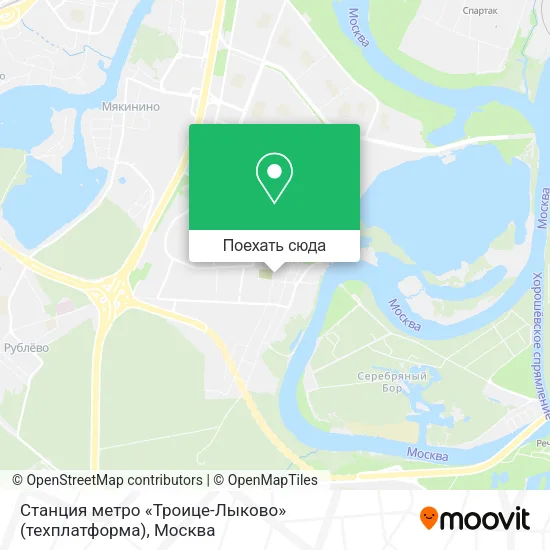 Карта Станция метро «Троице-Лыково» (техплатформа)