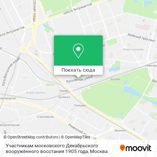 Карта Участникам московского Декабрьского вооружённого восстания 1905 года