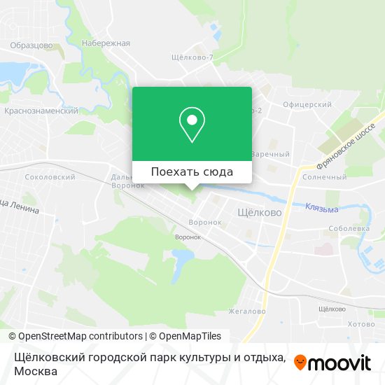 Карта Щёлковский городской парк культуры и отдыха
