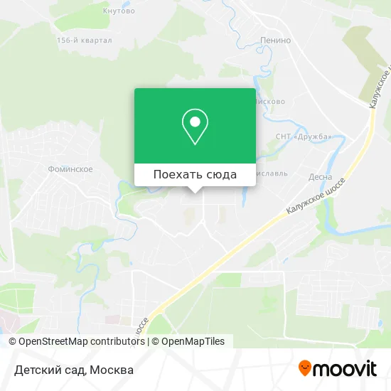 Карта Детский сад