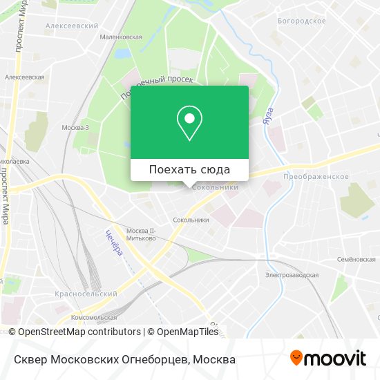 Карта Сквер Московских Огнеборцев