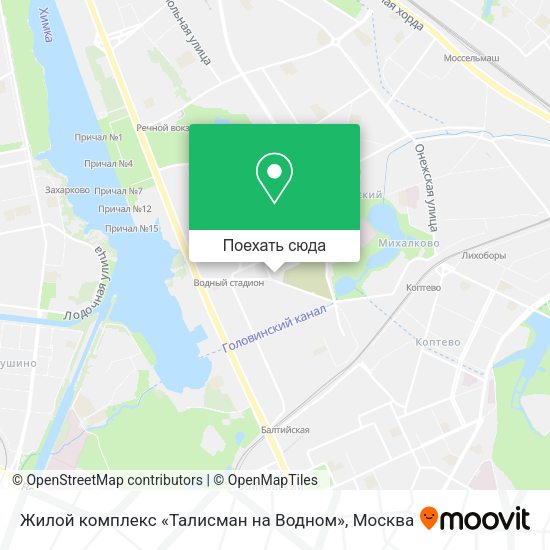 Карта Жилой комплекс «Талисман на Водном»