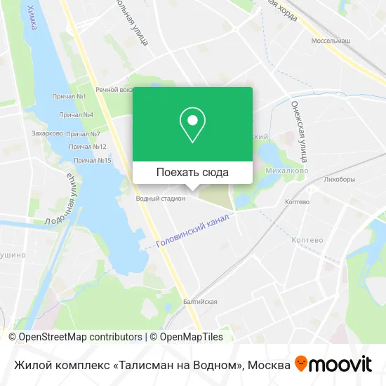 Карта Жилой комплекс «Талисман на Водном»