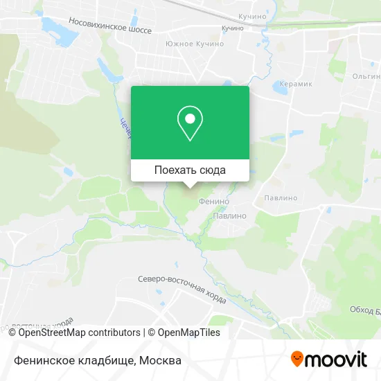 Карта Фенинское кладбище