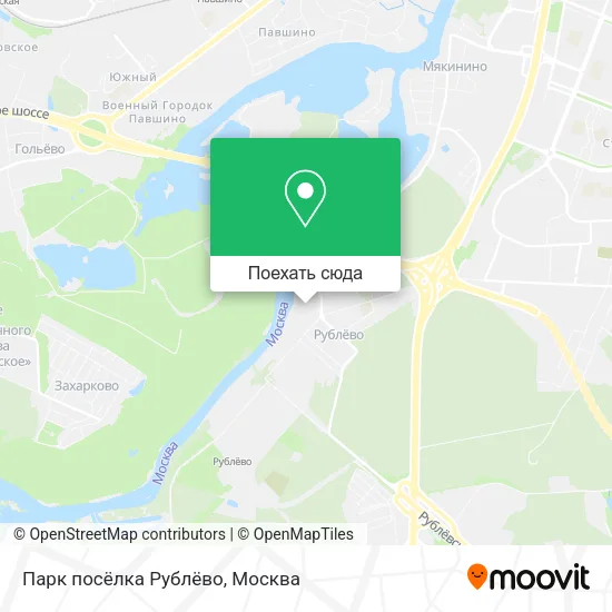 Карта Парк посёлка Рублёво