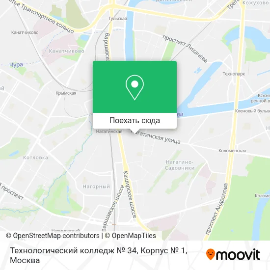 Карта Технологический колледж № 34, Корпус № 1