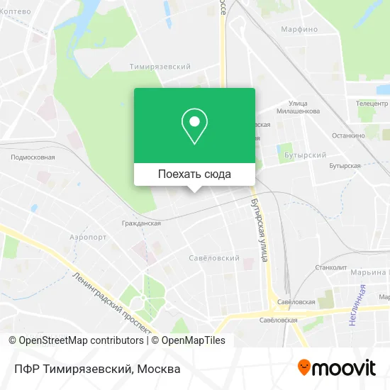 Карта ПФР Тимирязевский