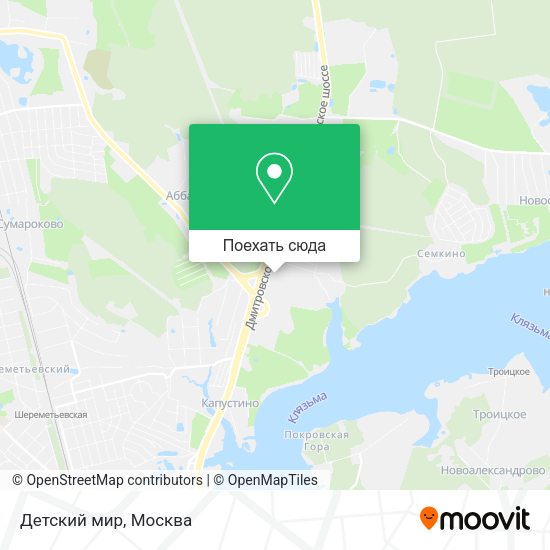 Карта Детский мир