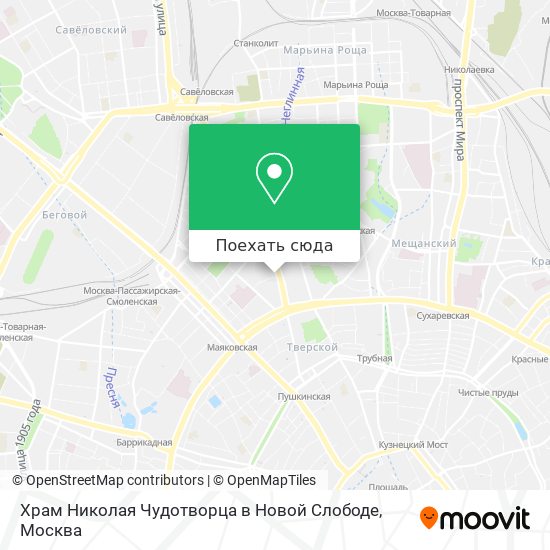 Карта Храм Николая Чудотворца в Новой Слободе