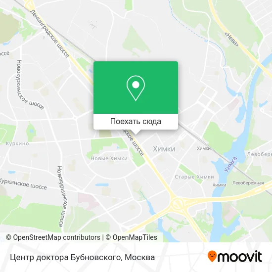 Карта Центр доктора Бубновского