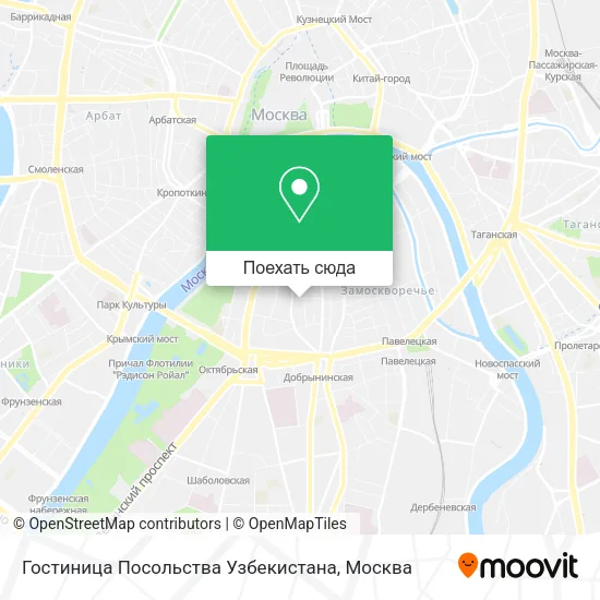 Карта Гостиница Посольства Узбекистана