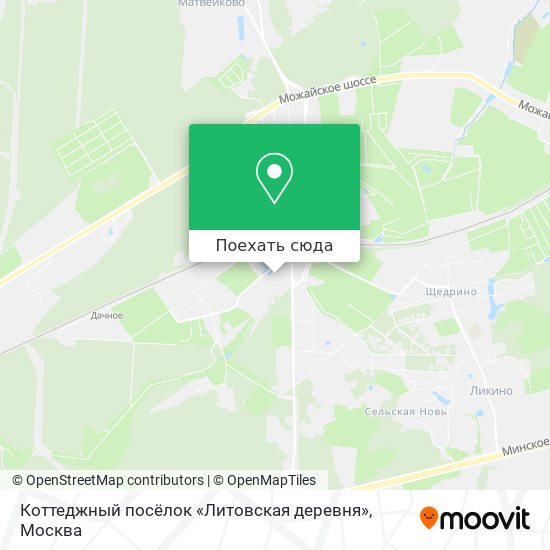 Карта Коттеджный посёлок «Литовская деревня»