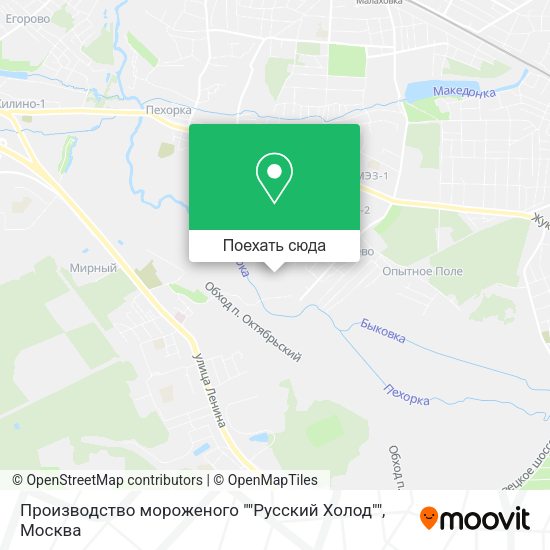 Карта Производство мороженого ""Русский Холод""