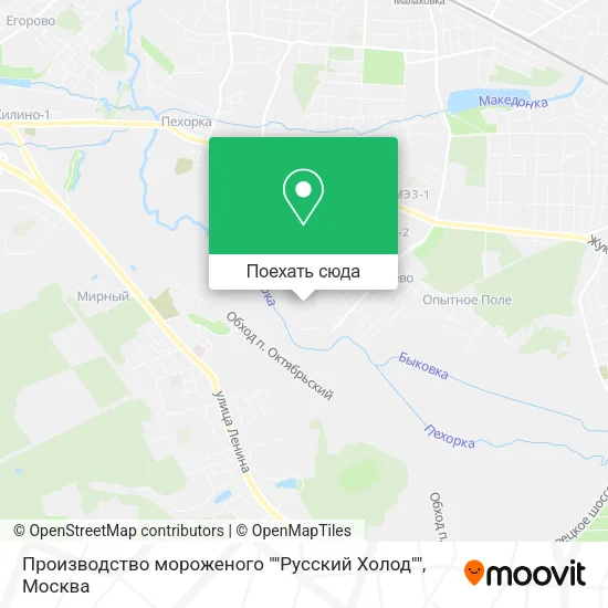 Карта Производство мороженого ""Русский Холод""