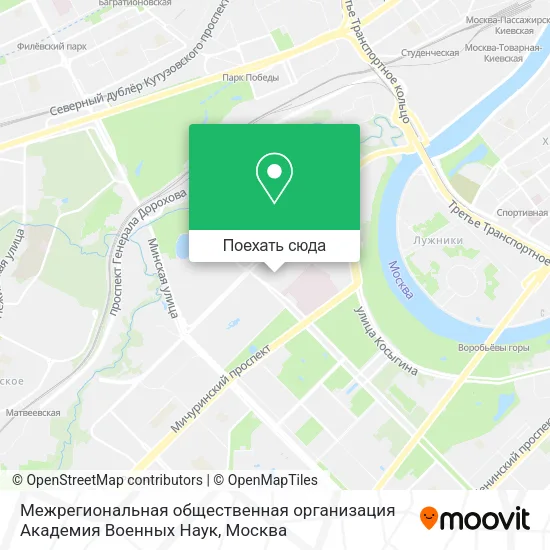 Карта Межрегиональная общественная организация Академия Военных Наук