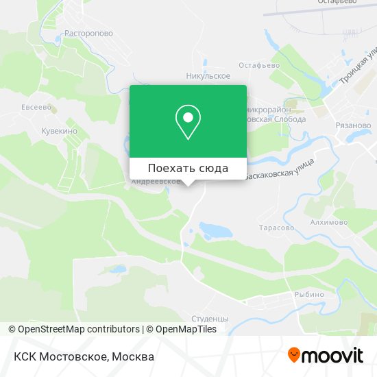 Карта КСК Мостовское