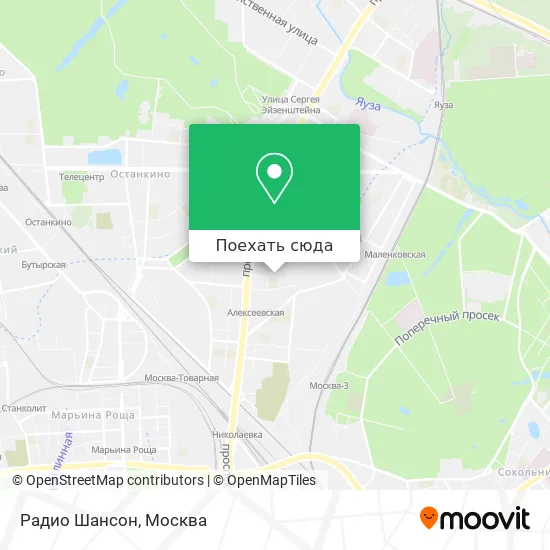 Карта Радио Шансон