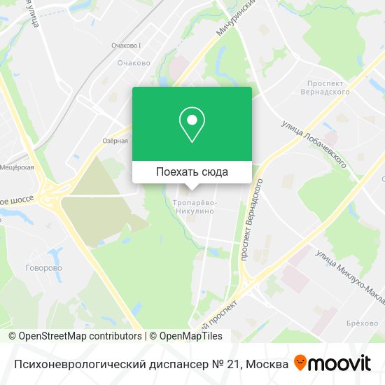 Карта Психоневрологический диспансер № 21