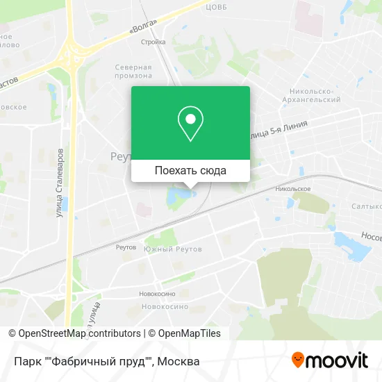 Карта Парк ""Фабричный пруд""