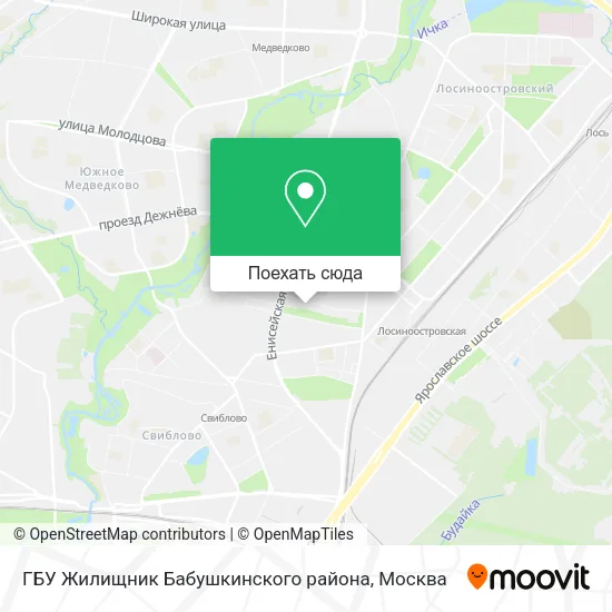 Карта ГБУ Жилищник Бабушкинского района