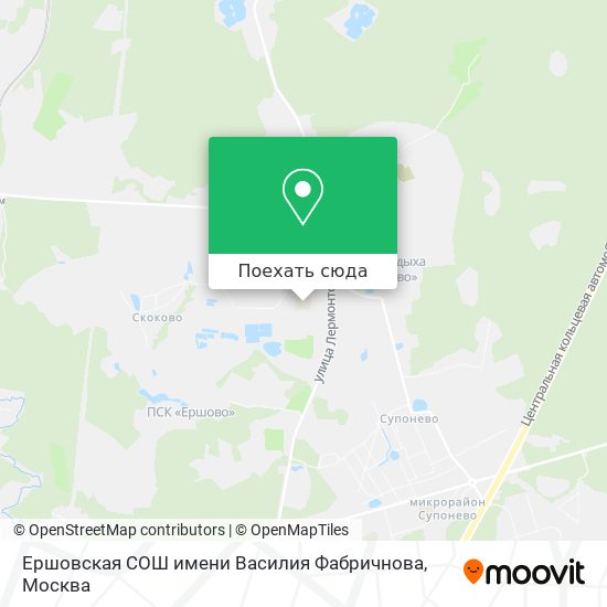 Карта Ершовская СОШ имени Василия Фабричнова
