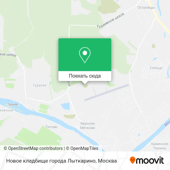 Карта Новое кладбище города Лыткарино