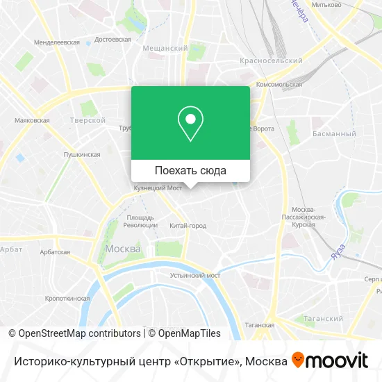 Карта Историко-культурный центр «Открытие»