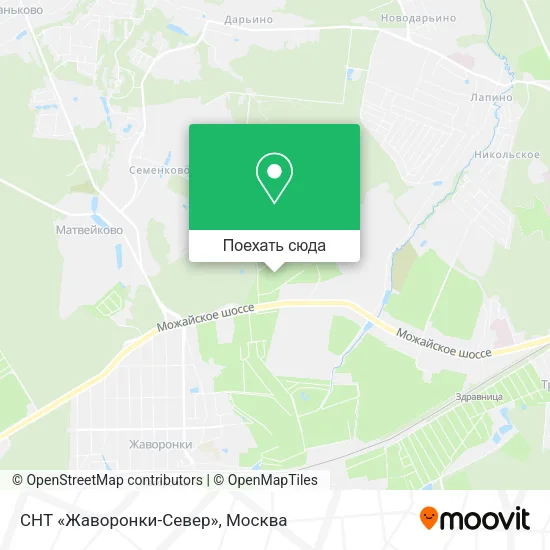 Карта СНТ «Жаворонки-Север»