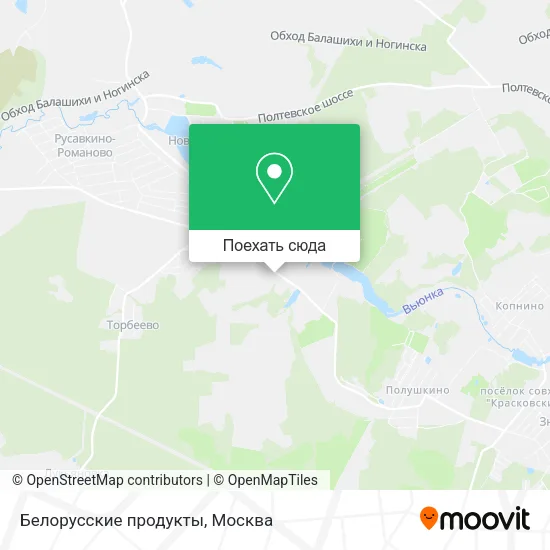 Карта Белорусские продукты
