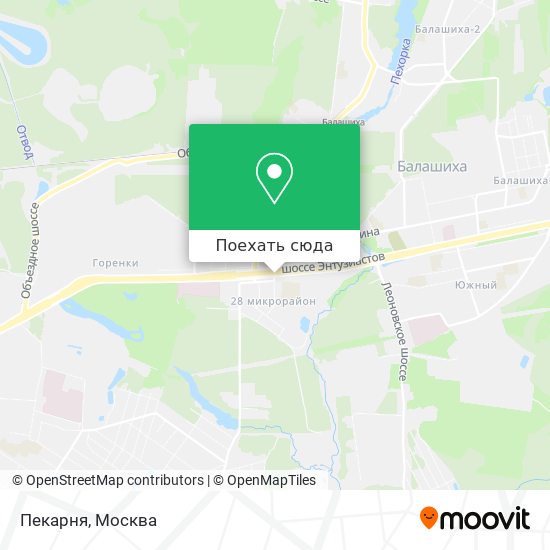 Карта Пекарня