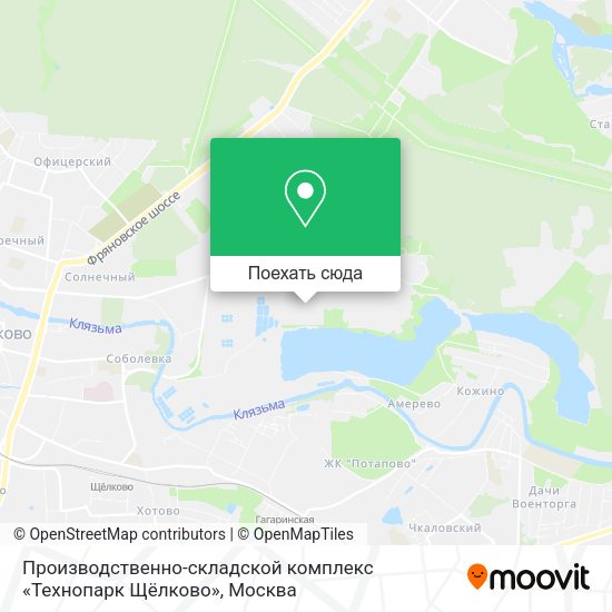 Карта Производственно-складской комплекс «Технопарк Щёлково»
