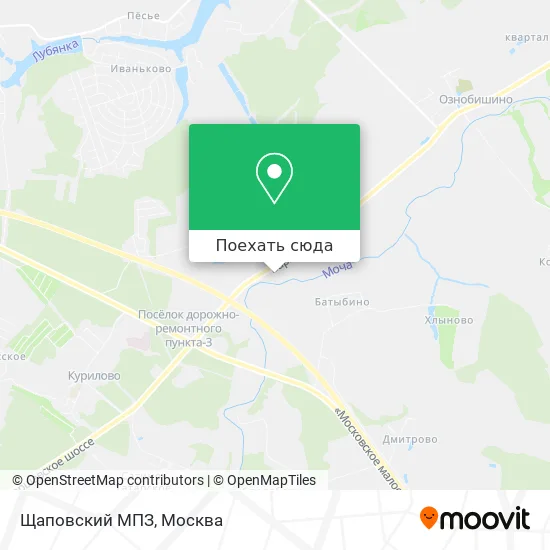 Карта Щаповский МПЗ