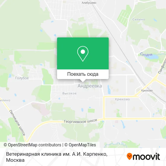 Карта Ветеринарная клиника им. А.И. Карпенко