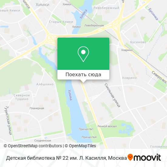 Карта Детская библиотека № 22 им. Л. Касилля