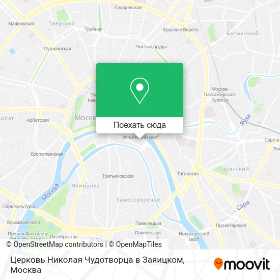 Карта Церковь Николая Чудотворца в Заяицком